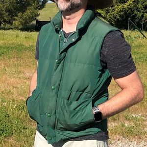 Orvis Puffer Vest Vintage Goose Down Green Size Small/Medium